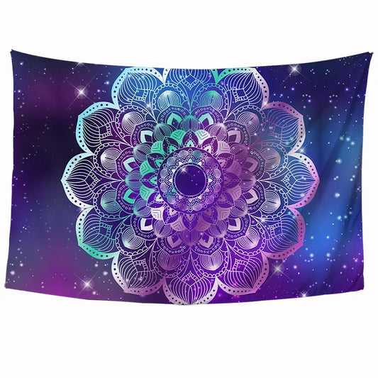 Mandala Tapestry Wall Hanging Boho Decor Wall Cloth Tapestries Psychedelic Hippie Night Moon Tapestry Mandala Wall Carpet