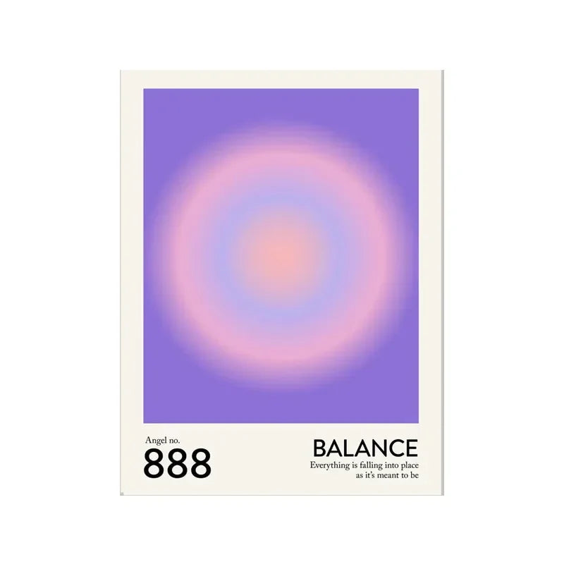 Moderne minimalistische Ästhetik, Wandkunst, Engel, digitaler Ton, Farbverlauf, Halo, Energie, Geheimnis, HD-Öl auf Leinwand, Poster, Heimdekoration, Geschenk