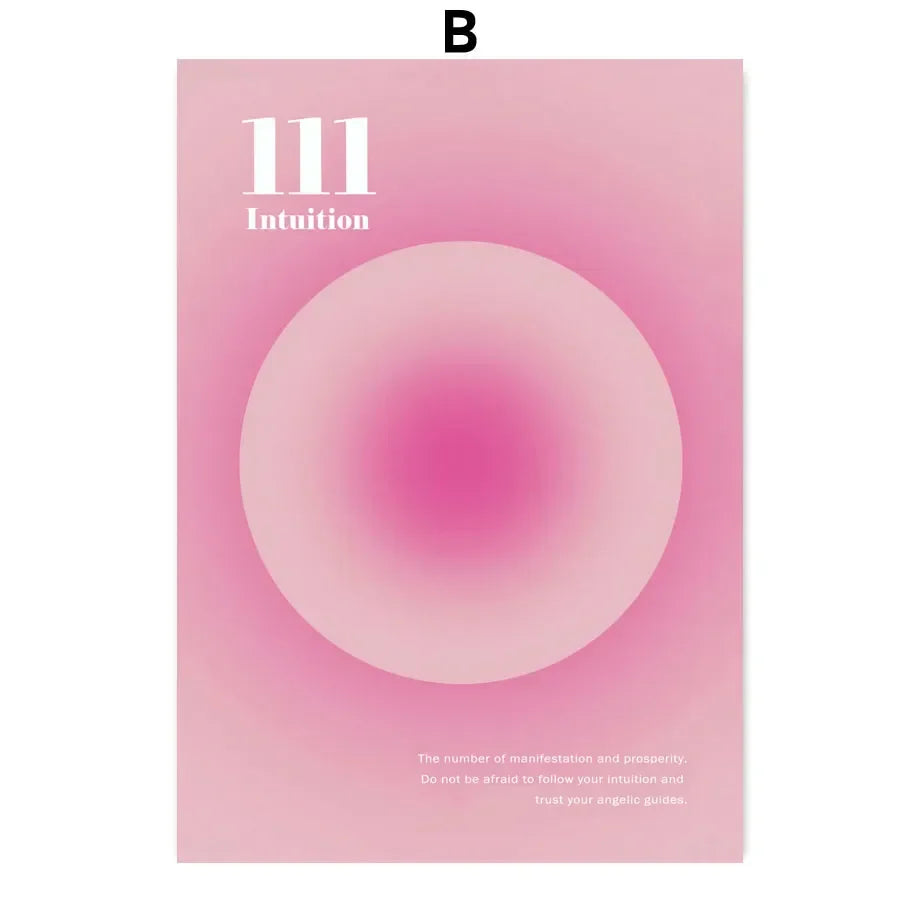 Moderne minimalistische Ästhetik, Wandkunst, Engel, digitaler Ton, Farbverlauf, Halo, Energie, Geheimnis, HD-Öl auf Leinwand, Poster, Heimdekoration, Geschenk