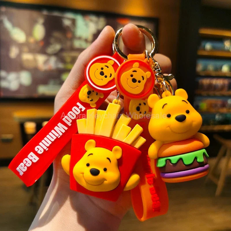Anime Disney Schlüsselanhänger - Süßer Mickey Mouse, Minnie, Lilo und Stitch Cartoon Schlüsselring, Ornament und Autoanhänger, Perfekte Geschenke für Kinder