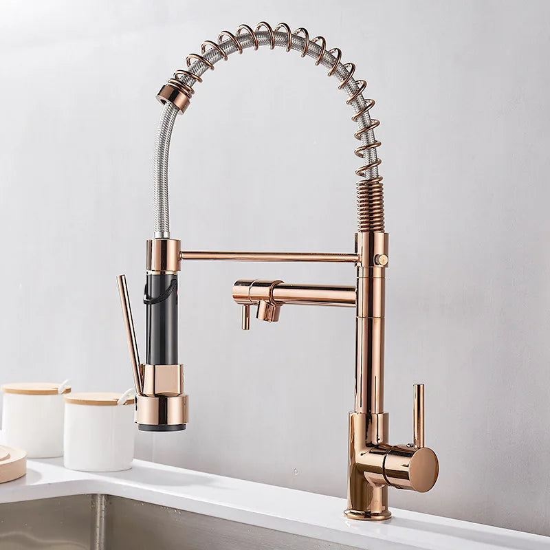 Frendorf | FlowSelect Wasserhahn mit Doppel-Auslauf | Modernes Design | Multifunktionaler Küchenarmatur | Hochwertige Materialien