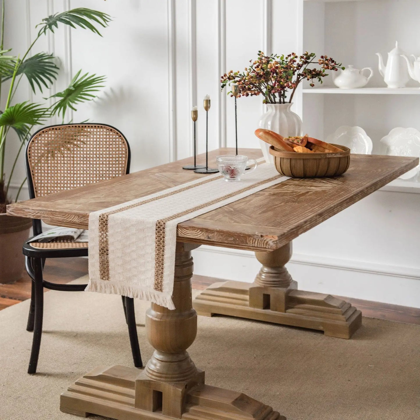 Baumwolle Bohemian Stil Jute Tischläufer