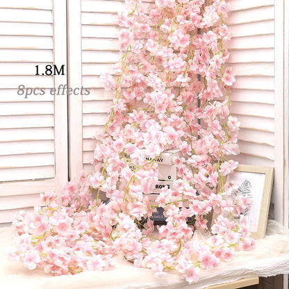 Frendorf | 180CM Künstliche Sakura Blumenranke – Hochzeitsgartenbogen, Heimparty-Dekoration, Weihnachtsbrautseidenblumen