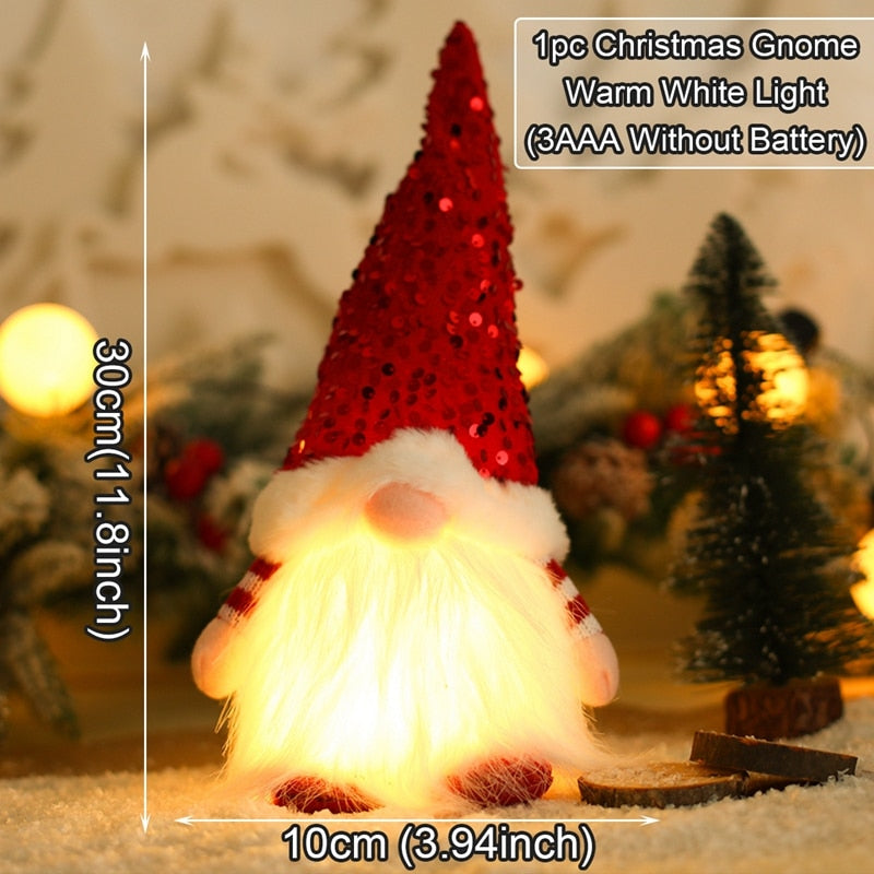 Gnom Weihnachten Gesichtslos Puppe Frohe Weihnachten Dekorationen für Zuhause Weihnachtsornament Xmas Navidad Noel Geschenke Neujahr 2024