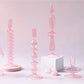 Pink Glass Taper Kerzenhalter