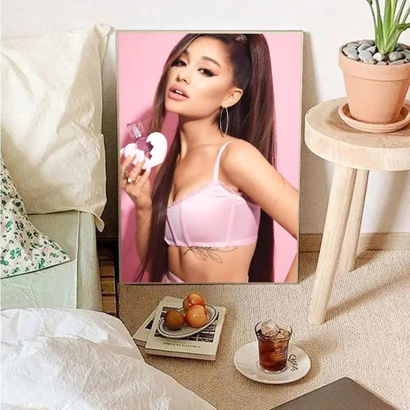 Beliebter Popsänger-Ariana Grande Poster Wandkunst Wohnkultur Zimmerdekor Digitale Malerei Wohnzimmer Restaurant Küchenkunst