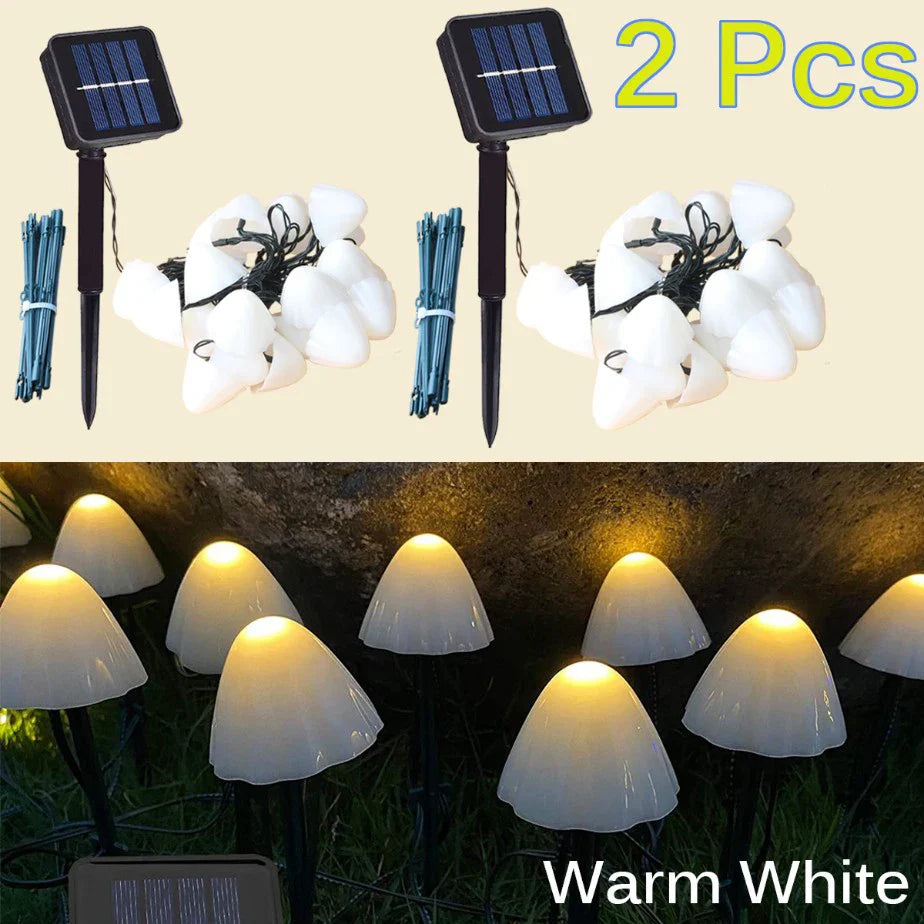 Solar-Pilz-Lichterkette: LED-Solarleuchten für Garten, Terrasse, Gehweg und Landschaftsgestaltung