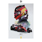 FI Formel 1 Rennhelm 2023 Saison Meisterschaft Team Bewegung Wandkunst Leinwandbild Nordisches Poster Wohnzimmer Dekor