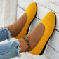Frendorf | Frauen Rundzehen-Flachschuhe Einfarbige Strickslippers Legere Atmungsaktive Ballerinas Frauen Flachschuhe Loafers Frauen