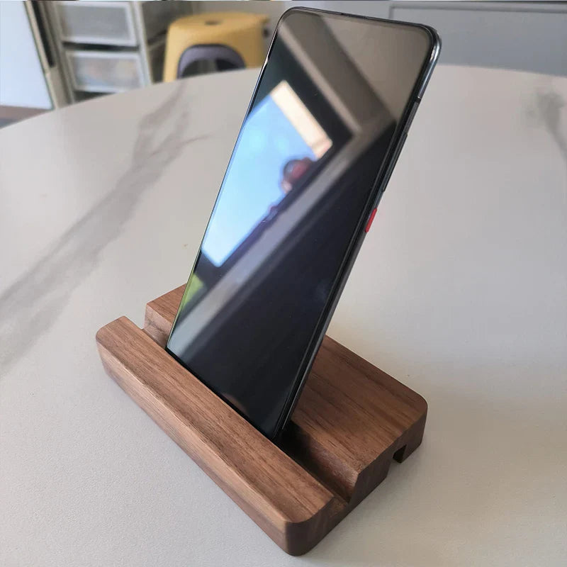 Frendorf | Universeller Tischständer aus massivem Holz für Mobiltelefone und Tablets - Wohnaccessoires