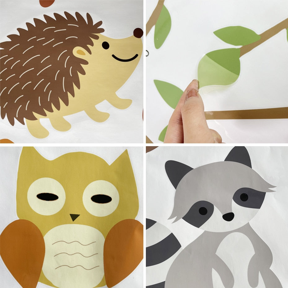 Frendorf | Cartoon Wanddekoration Stamm Tierbaum