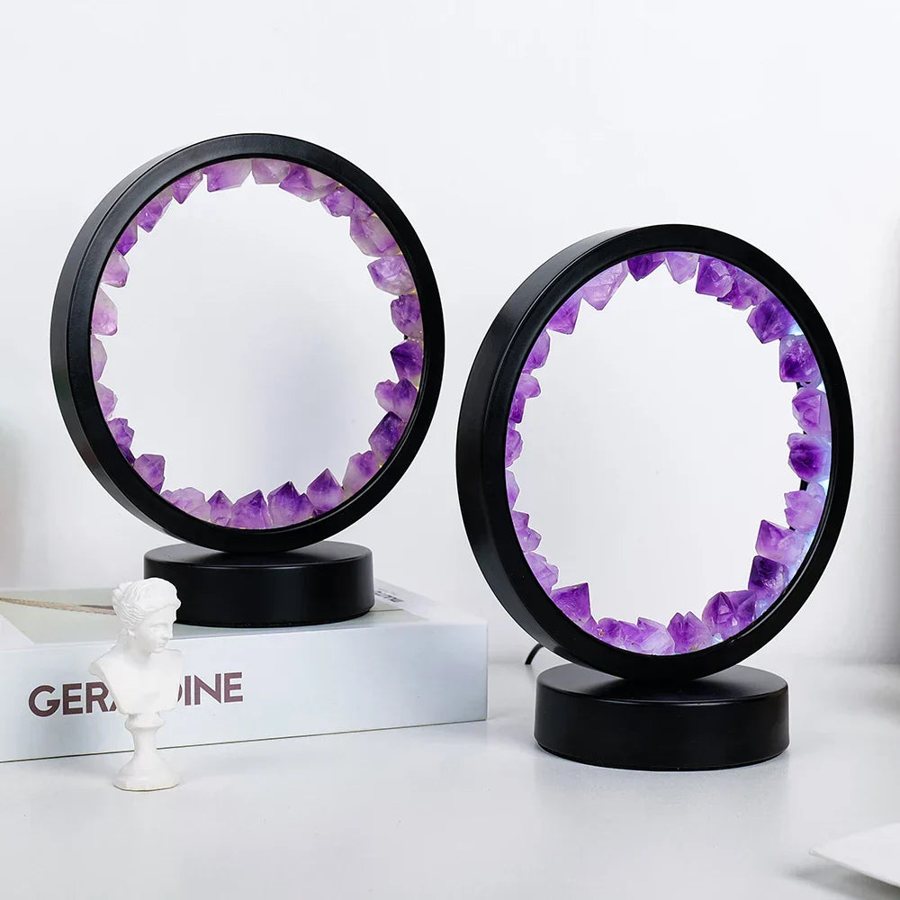 Frendorf | HerbGlo Kristall Nachtlicht | Natürliches LED Tischlicht | Heilkräuter & Stimmungsvolles Design