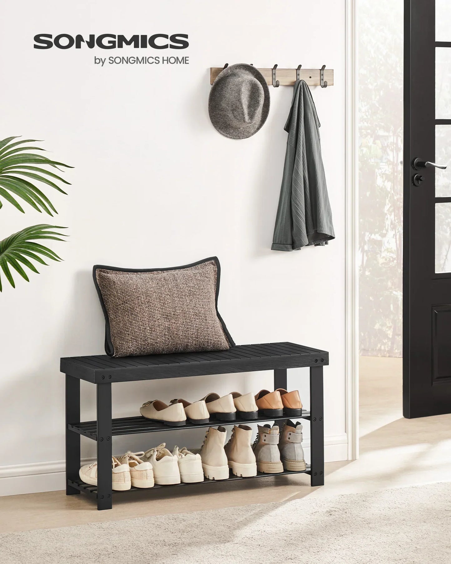 Frendorf | Bamboo Schuhregalbank - 3-Tier Organizer, trägt 130 kg