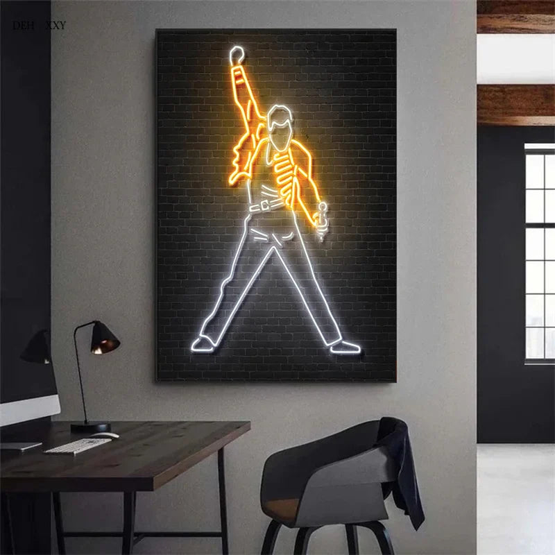 Hip Hop Sänger Abstrakte Wandkunst Gemälde