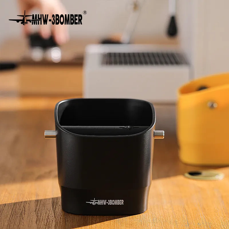 0,9–1,2 l Espresso-Schlagkasten, zerlegbare Schlagstange und rutschfeste Basis, quadratischer Kaffeesatz-Abfall, Barista-Desktop-Zubehör