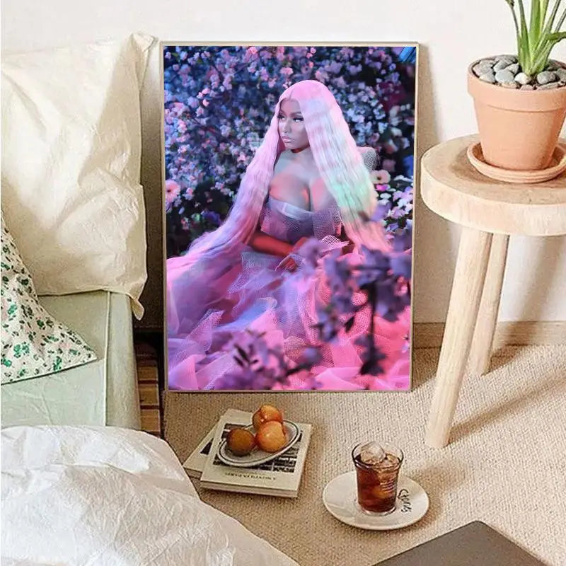 Beliebtes Pop-Sängerin-Nicki Minaj Poster Wandkunst Wohnkultur Raumdekoration digitale Malerei Wohnzimmer Restaurant Küchenkunst