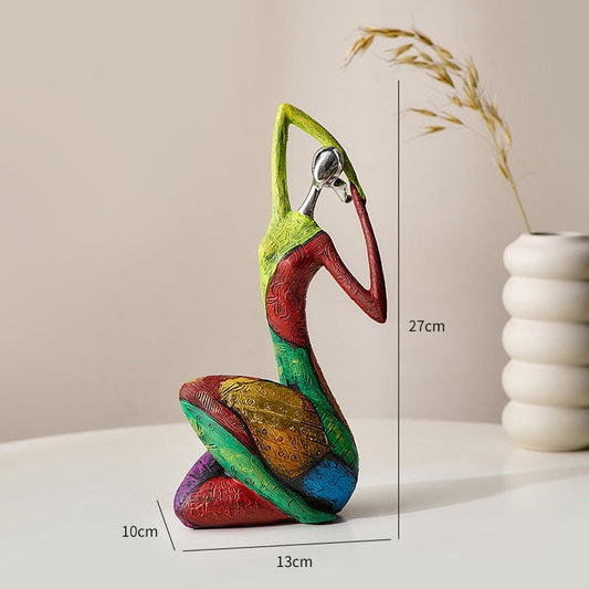 Ins Abstract Art Frau Skulptur Figuren Für Innenraum Harz Statue Farbe Moderne Wohnkultur Wohn Dekorative Figuren Geschenke