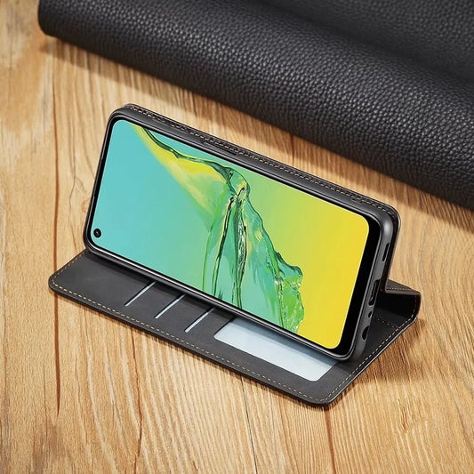 Frendorf | Samsung Hülle: Magnetische Leder Tasche für stilvollen Schutz