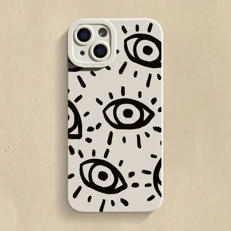 Frendorf | Augen Bedruckte Silikon iPhone Stoßfeste Hülle