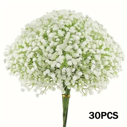 Frendorf | 30 Stück Künstliche Schleierkrautblumen – Real Touch Gypsophila für Hochzeit, Verlobung, Zuhause und Raumdekoration