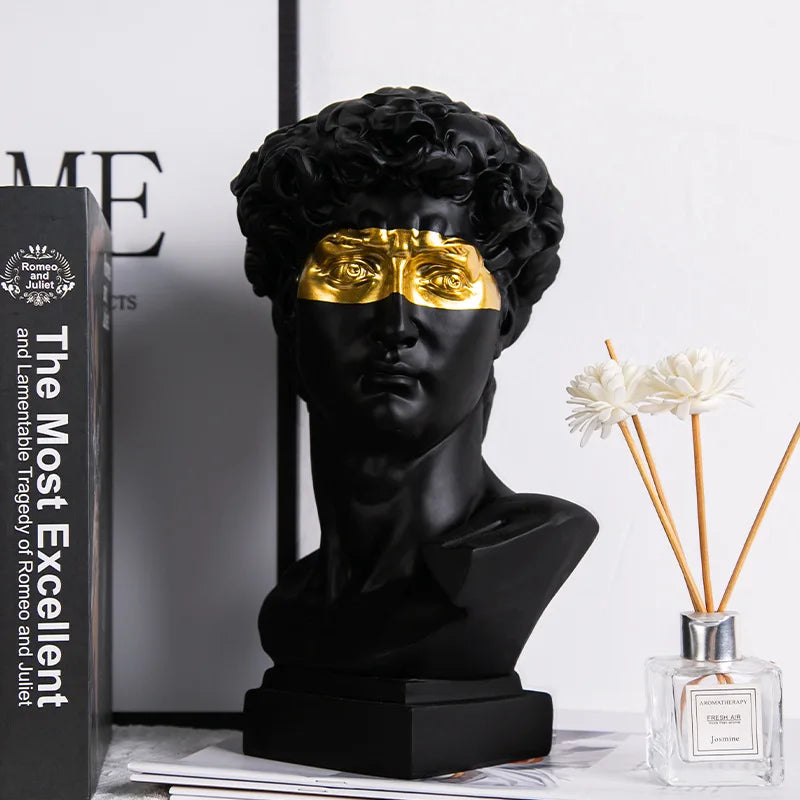 Europäische Wohnkultur David Kopf ResinStatuen Statuen Wohnkultur Moderne abstrakte Kunst Büste Skulptur Kunst Skizze Praxis