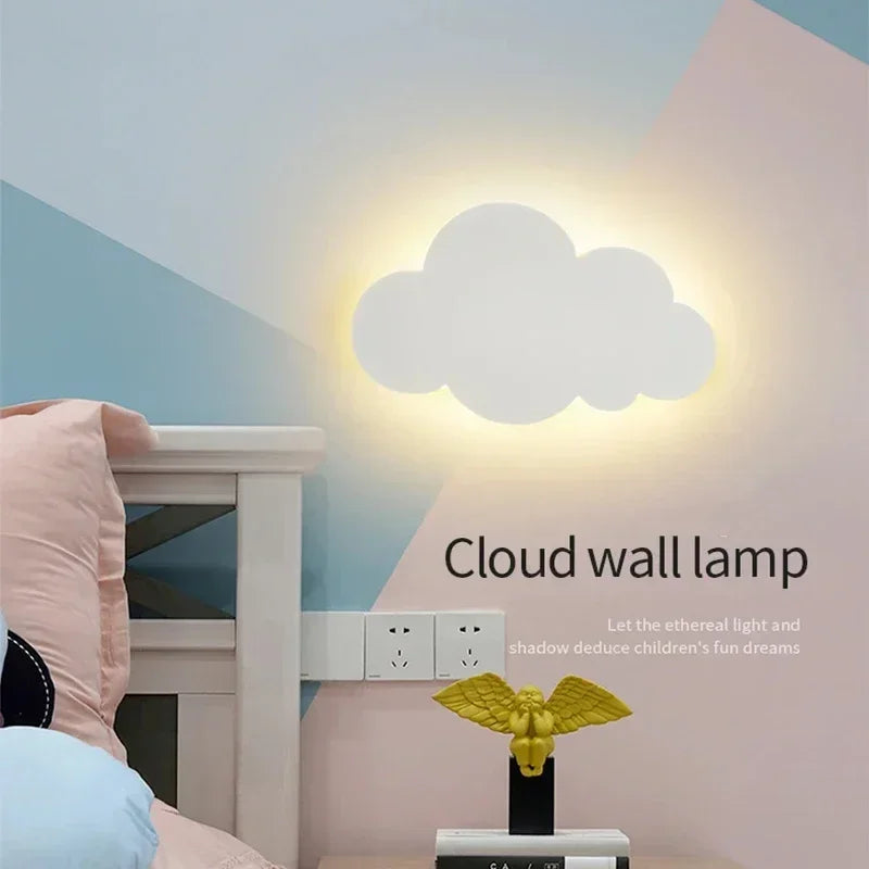 Frendorf | LED Cloud Wandlampe – 3-Farben-Dimmung Moderne Wandbeleuchtung für Schlafzimmer, Wohnzimmer und Babyzimmer Dekor