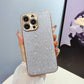 Frendorf | Leder Premium MagSafe Apple iPhone Hülle mit galvanisiertem Rahmen | Goldener Rahmen Case, Kameraschutz - Schutzhülle für iPhone 15, 14 Pro Max Plus
