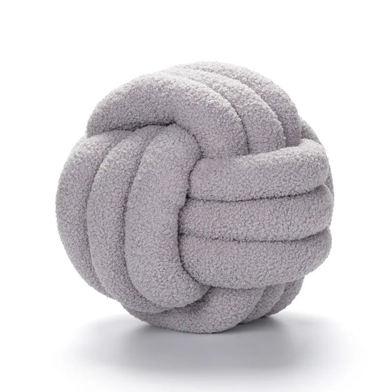 Gooi Kissen - Gemütlich - Handgeknoteter Ball - Lammfell