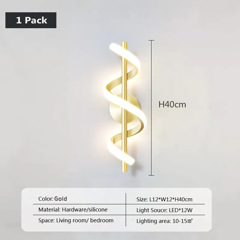 Minimalistische LED Wandleuchte Nordisches Schlafzimmer Nachttisch Sconce Schwarz Weiß Gold Dekorative Beleuchtung Wohnzimmer Flur Innenleuchten