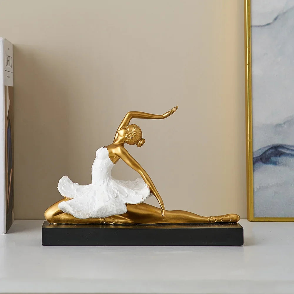 Balletttänzer Figurine Nordisch Einfach Schreibtischdekoration Moderne Wohnaccessoires Leichte Luxus Kunst Bürowein-Schrankdekoration