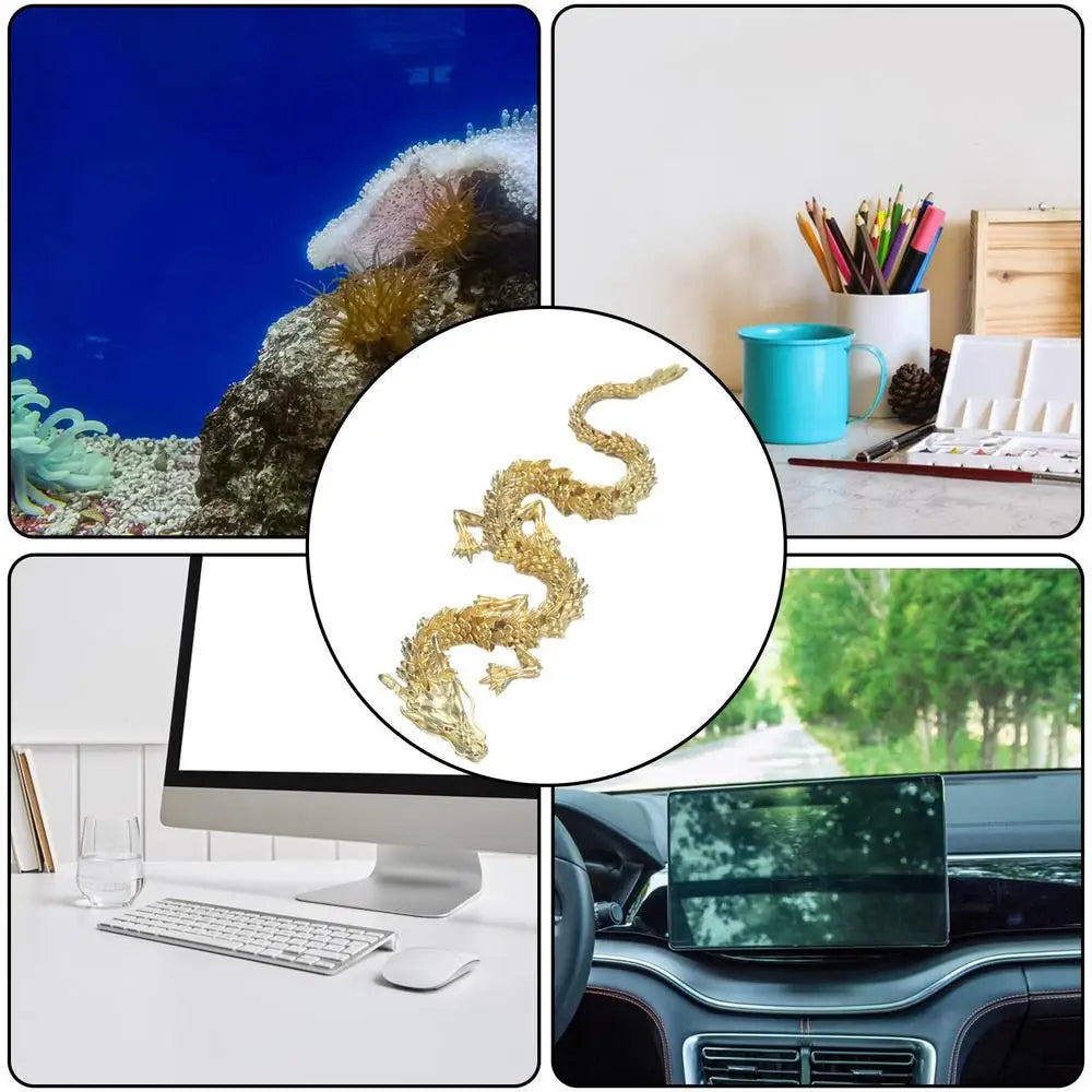 Frendorf | Mystische Schuppen 3D Messing Drache Wohndekor