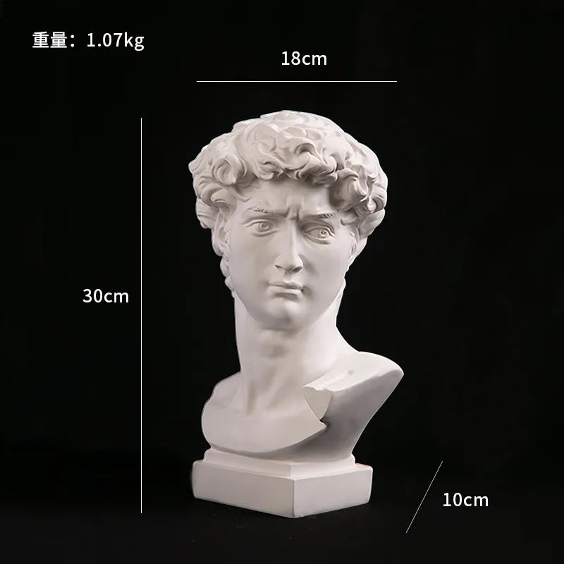 Europäische Wohnkultur David Kopf ResinStatuen Statuen Wohnkultur Moderne abstrakte Kunst Büste Skulptur Kunst Skizze Praxis