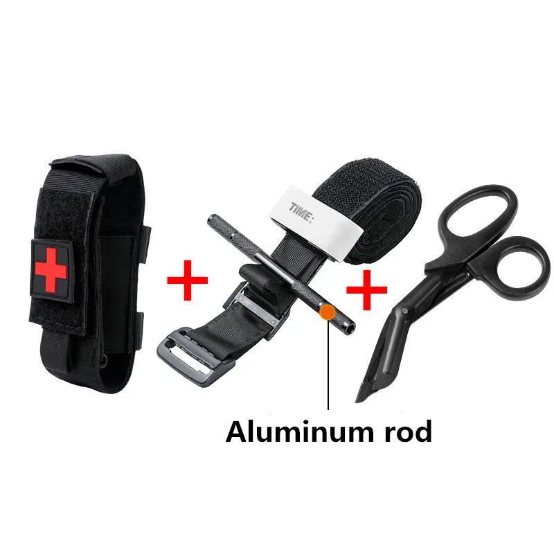 Militärisches taktisches Erste-Hilfe-Rotationsdruck-CAT-Aluminiumstab-Tourniquet - Essentielles Wandern, Camping, Überlebensausrüstung für Molle-Rettung
