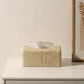 Frendorf | Travertino Faux Travertine Taschentuchhalter | Elegante Badezimmer-Deko | Praktisch & Stilvoll