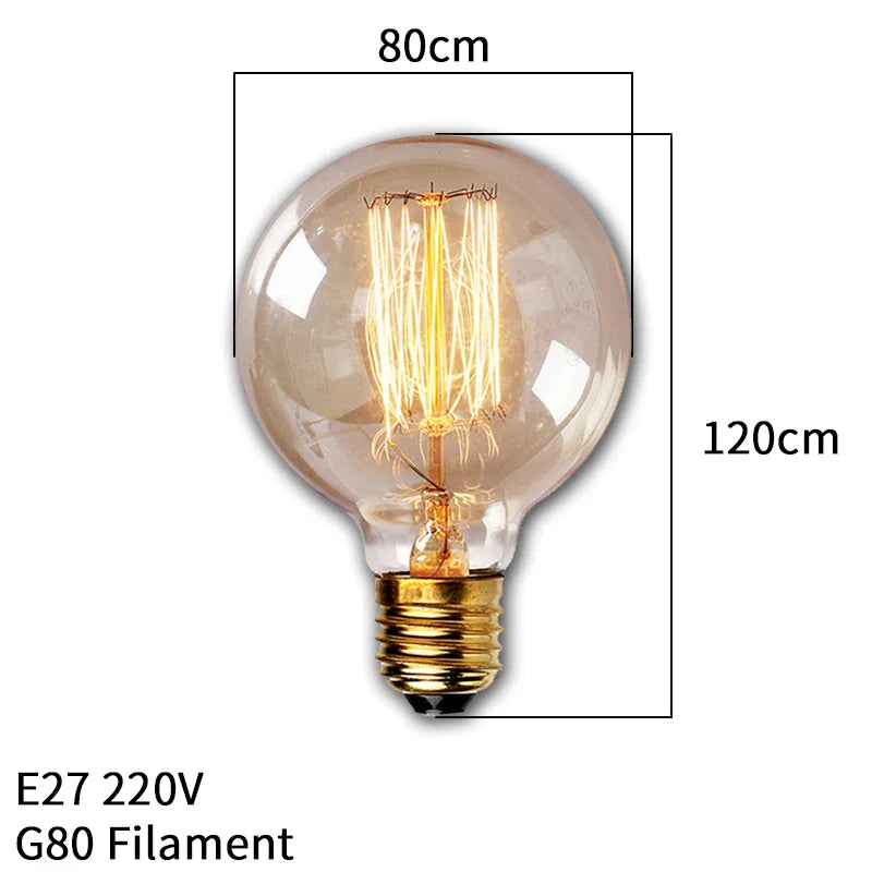 Dimmbar Edison Glühbirne (40W, E27 Sockel) - Vintage Stil Fadenlampe für Retro-Beleuchtung Vintage Edison Lampe Retro Licht