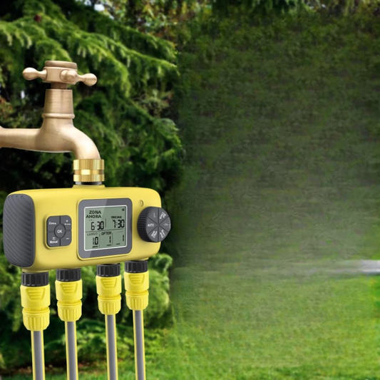 Frendorf | HydroVista - 4-Zonen Digital-Wassersystem mit LCD-Bildschirm und IPX7 Wasserfestes Smart-Ventilsystem