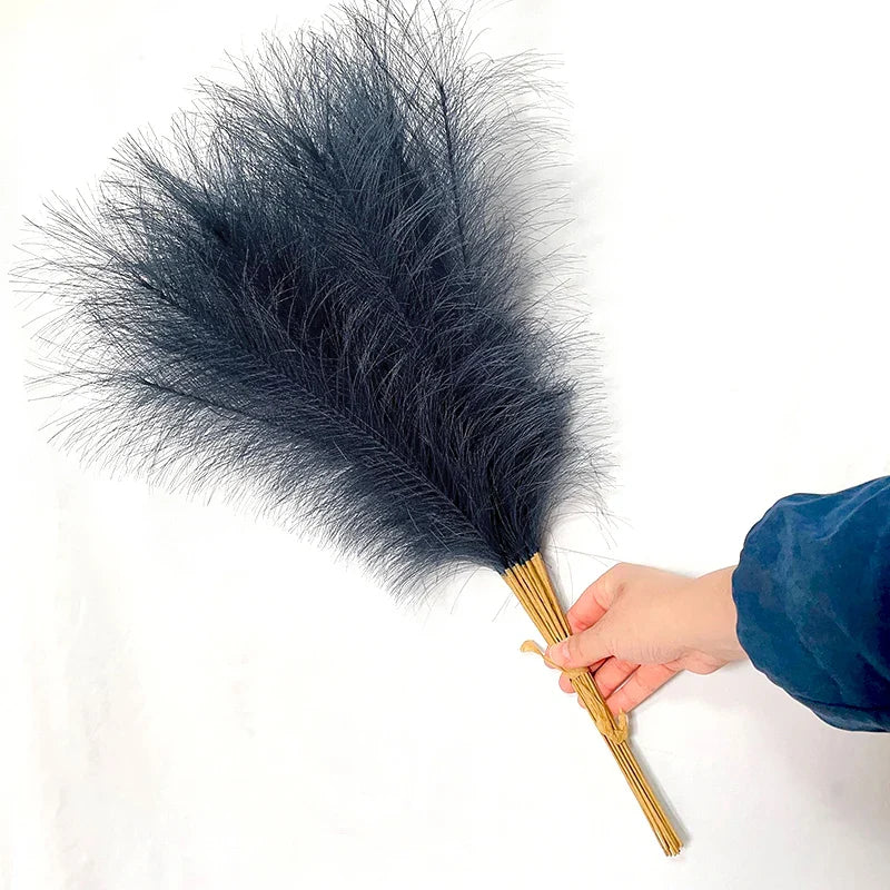 Frendorf | 10 Stück Künstliches Pampasgras – Blaue Fake-Reed-Blumen für Hochzeit, Zuhause, Party und Vasen-Dekoration