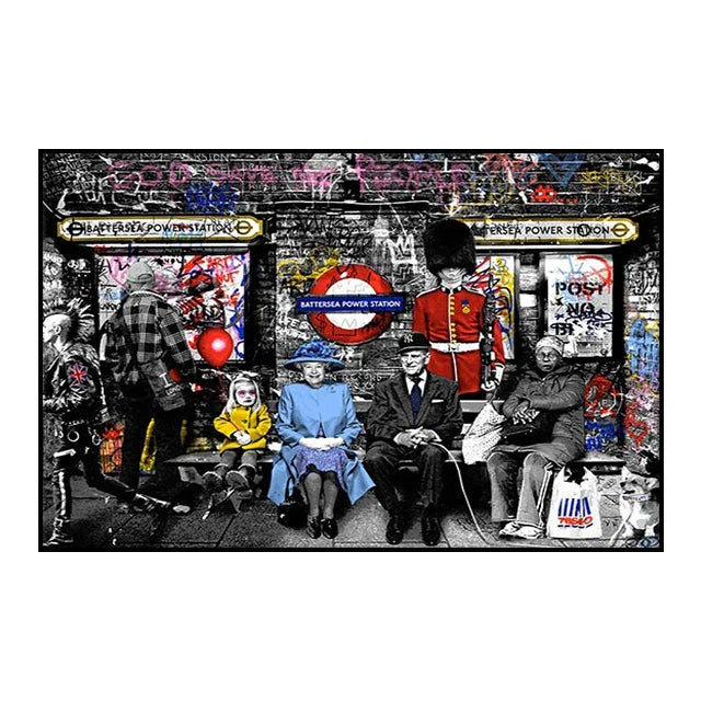 Modern Pop Wall Art Street Graffiti Bus Car Charles Chaplin HD Canvas Nordic Poster Print Home Bedroom Living Room Decoration