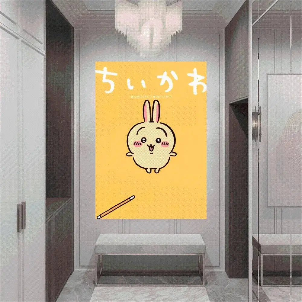 Niedliches Chiikawas Poster Home Office Studium Wand Schlafzimmer Wohnzimmer Küchen Dekoration Malerei