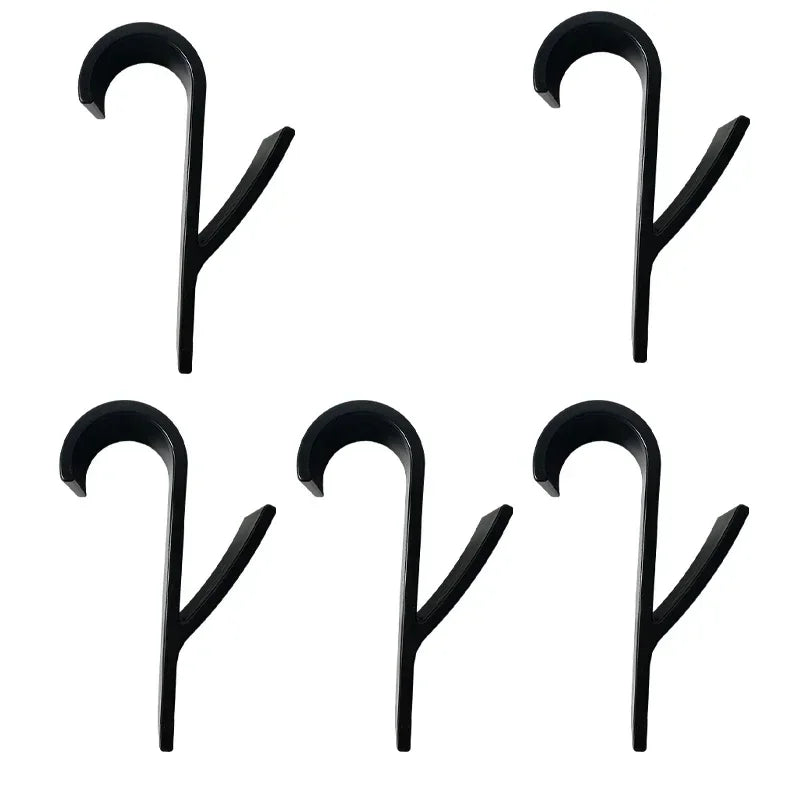Vielseitige Küchen- & Badezimmerhaken Clips Stauraumregal - Weißer klarer Haken für Handtuchheizkörper, Kleidung, Schals, Haken und mehr