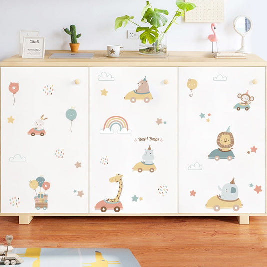 Frendorf | Cartoon Wandtattoos Tiere und Regenbogen
