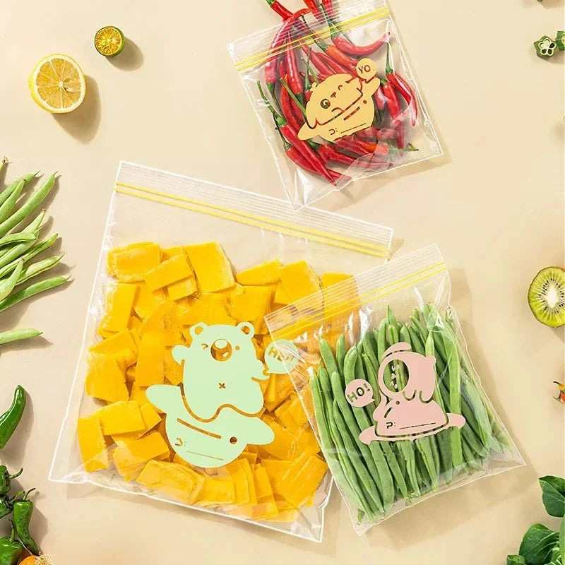 Frendorf | FreshGuard Zip Bags | Wiederverwendbar & Luftdicht | 3 Größen | Für Lebensmittel, Snacks & Aufbewahrung