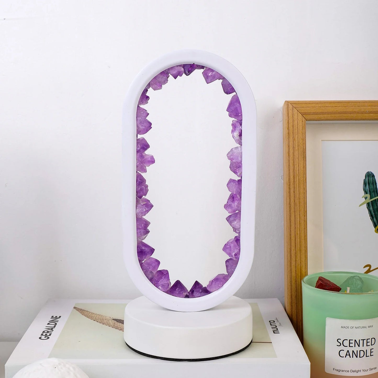 Natürliche Amethyst Oval Nachtlicht