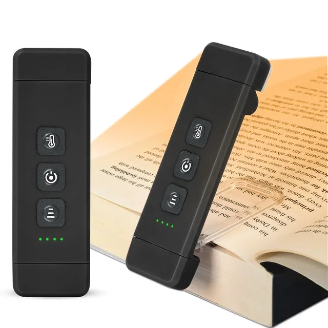 Clip-on Buchlicht, USB wiederaufladbares Leselicht mit Timer, tragbares LED-Lesezeichenlicht für Nachttisch & Schreibtisch