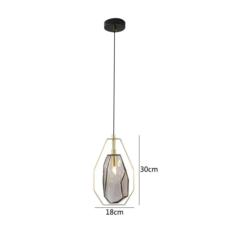 Frendorf | LumiStone Design Pendelleuchte | Moderner Stein-Look | Elegante Beleuchtung