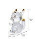 H&D 3-Zoll Kristalldrachen Figur Sammlerstücke Kunstglas Tier Ornament Dekoration für Bürotisch Zuhause Schlafzimmer