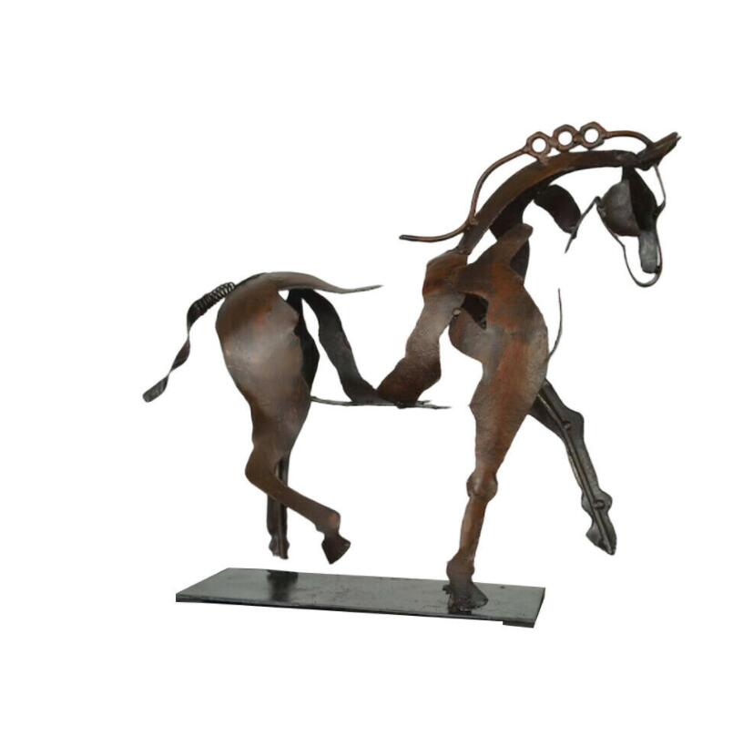 Frendorf | IronSteed Metall Pferdeskulptur | Elegante Dekofigur | Zeitloses Design für Zuhause & Büro