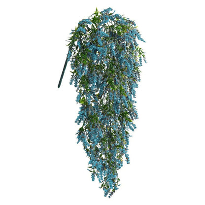 Frendorf | 2PCS Künstliche Schleierkrautblumen & Efeuranke – Faux Lavendel Hängende Pflanzen für Hochzeit, Garten und Wohnkultur
