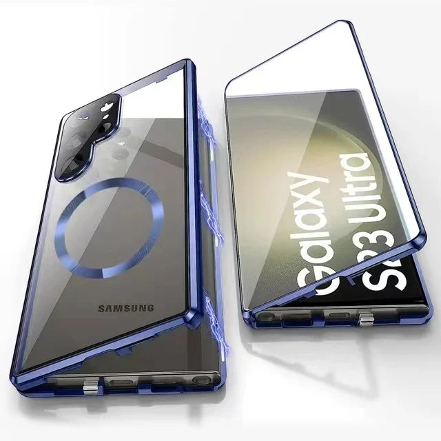 Frendorf | Metall Aluminiumlegierung 360 Hülle mit Sicherheitsverschluss für Samsung Galaxy S24-S23 Serie