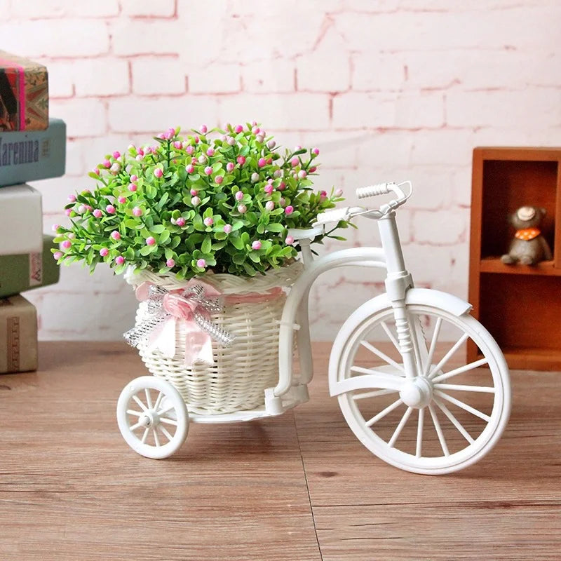 Frendorf | BlossomRide Dekoratives Fahrrad-Blumenkörbchen | Vintage Dreirad-Design | Perfekt für Hochzeitsdekorationen, Partys & Zuhause